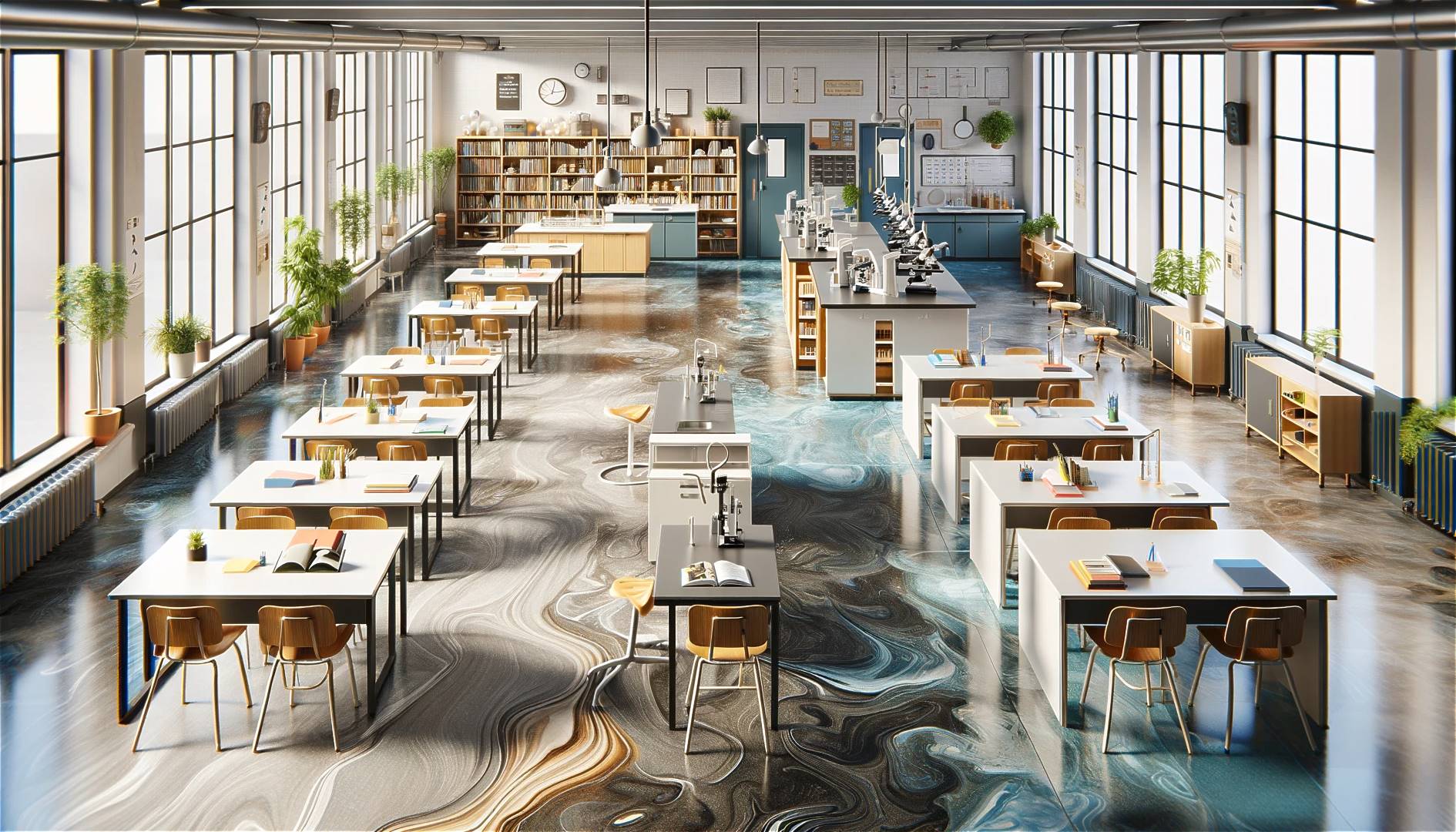 Epoxidharzboden fuer Schulen und Universitaeten 1 Epoxidharzboden fuer Schulen und Universitaeten 1
